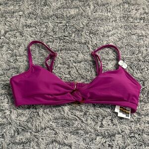 Time‎ & Tru Women’s Fuchsia Colored Bikini Swim Top Size Large NWT